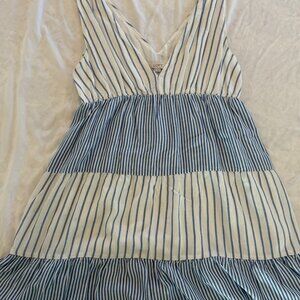 Loft Women's Blue and White Striped Sundress